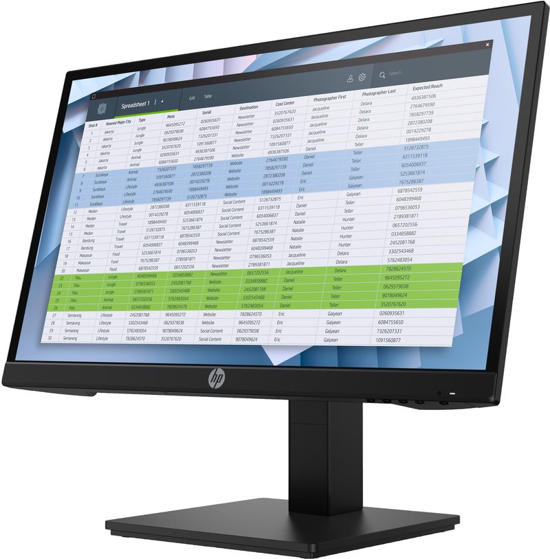 HP P22h G4 computer monitor 54.6 cm (21.5") 1920 x 1080 pixels Full HD LCD Black