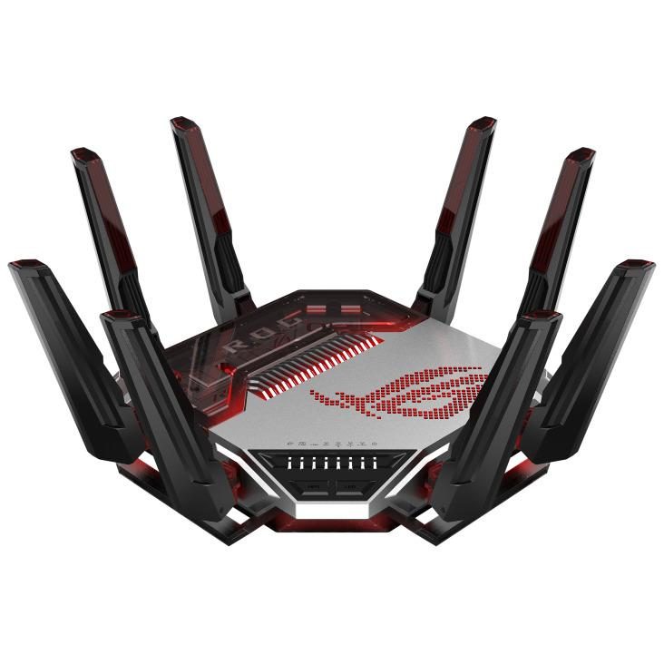 ASUS ROG Rapture GT-BN98 wireless router 10 Gigabit Ethernet Quad-band (2.4 GHz / 5 GHz-1 / 5 GHz-2 / 6 GHz) Black, White