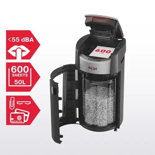 Rexel ShredMax AutoFeed+ 600X Cross Cut Paper Shredder