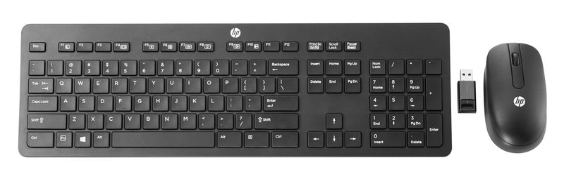 HP Slim Wireless and Mouse keyboard Mouse included Office RF Wireless Black