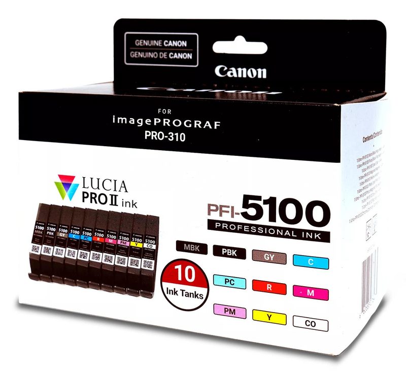 Canon PFI-5100 Multipack ink cartridge 10 pc(s) Original Standard Yield Cyan, Matte black, Black