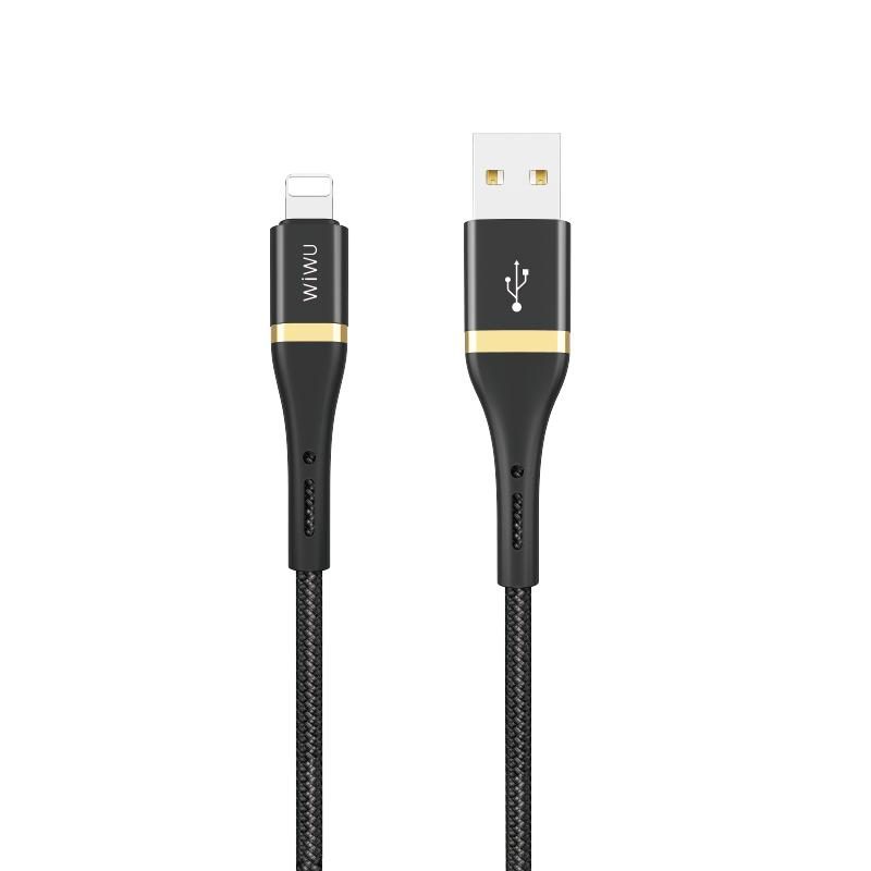 WiWU ED-100Nylon Super Strong Durable 118 Cord Core Fast Charge Cable Multiple Length USB-C Charging