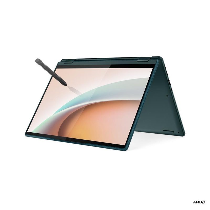 Lenovo Yoga 6 13ALC7 AMD Ryzen™ 5 5500U Hybrid (2-in-1) 33.8 cm (13.3") Touchscreen WUXGA 16 GB LPDDR4x-SDRAM 512 GB SSD Wi-Fi 6 (802.11ax) Windows 11 Home Teal