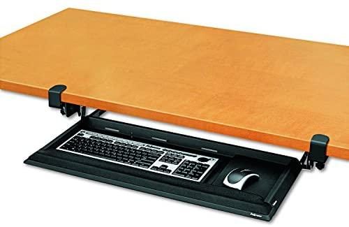 Fellowes Designer Suites Desk Ready Keyboard Drawer (8038304), Black