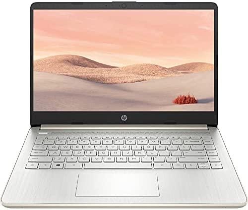 2021 Newest HP Premium 14-inch HD Laptop, Intel Dual-Core Processor Up to 2.8GHz, 8GB RAM, 64GB eMMC Storage, Webcam, Bluetooth, HDMI, Wi-Fi, Gold, Windows 10 with 1 Year Microsoft 365