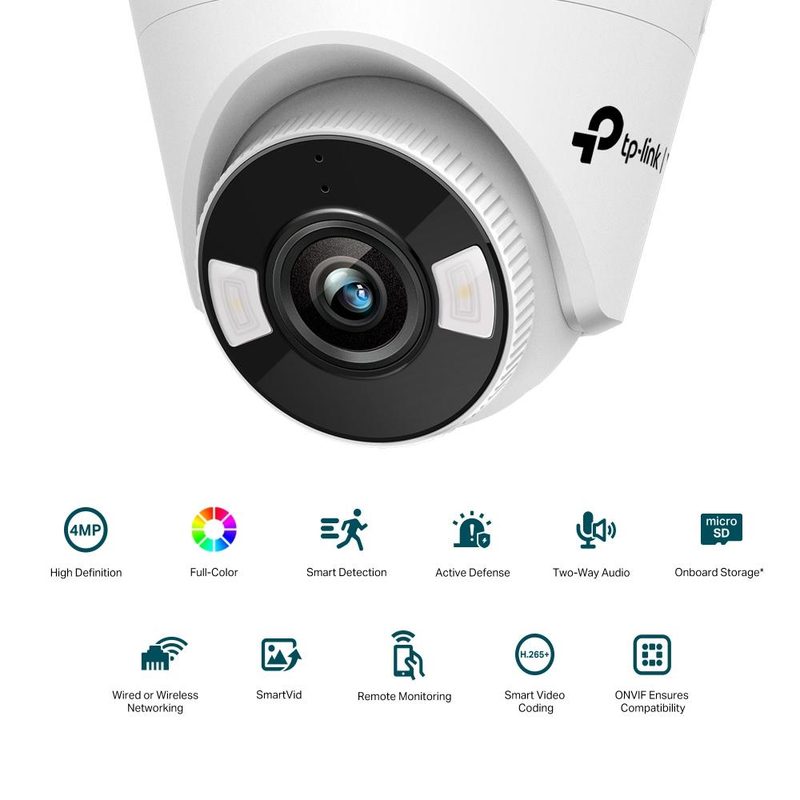 TP-Link VIGI C440-W(4MM)(UN) security camera Cube IP security camera Outdoor 2560 x 1440 pixels Ceiling/wall