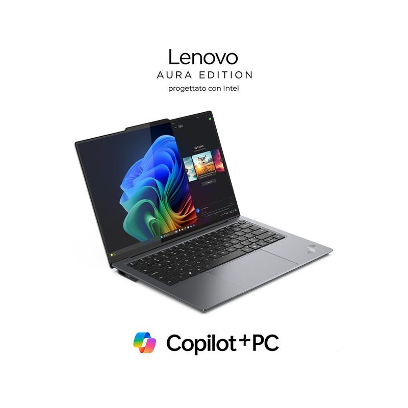 Lenovo ThinkPad X9-14 Gen 1 Copilot+ PC Intel Core Ultra 7 258V Laptop 35.6 cm (14") WUXGA 32 GB LPDDR5x-SDRAM 1 TB SSD Wi-Fi 7 (802.11be) Windows 11 Pro Grey QWERTY Italian