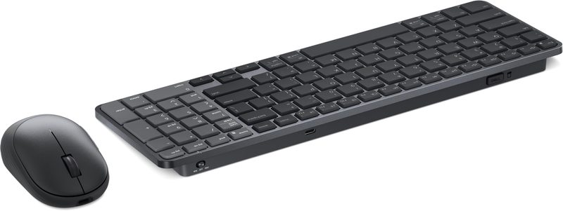 DELL Pro 7 KM746 keyboard Mouse included Universal RF Wireless + Bluetooth Latin American Spanish Graphite