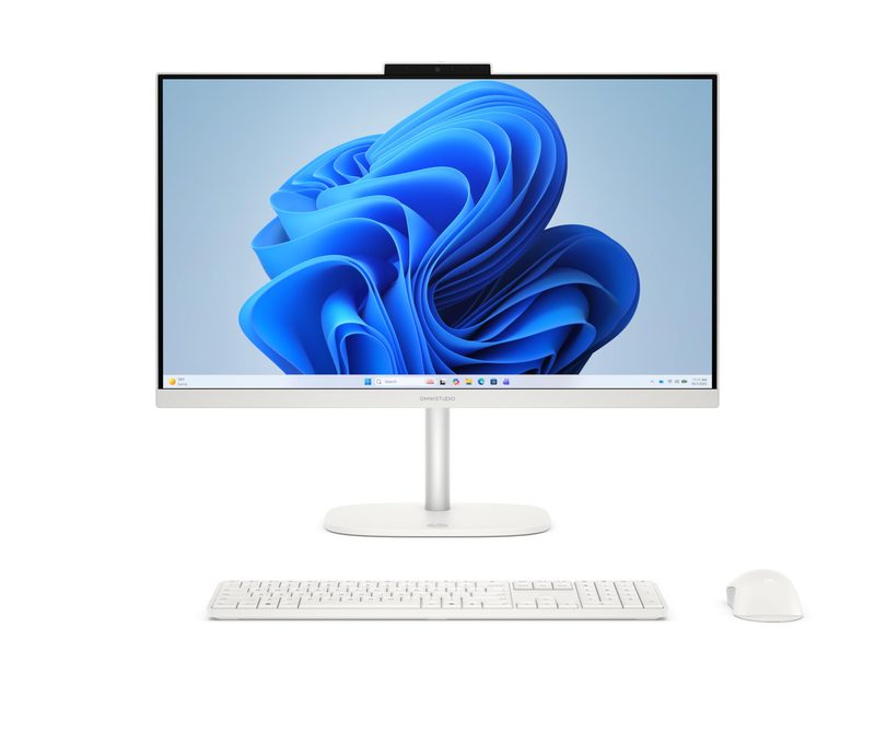 HP OmniStudio 24-cu0010na PC Intel Core 3 100U 60.5 cm (23.8") 1920 x 1080 pixels All-in-One PC 8 GB DDR5-SDRAM 512 GB SSD Windows 11 Home Wi-Fi 6 (802.11ax) White