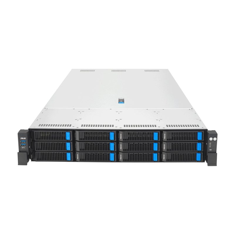 ASUS RS720A-E13-RS12U Socket SP5 Rack (2U) Black, Silver