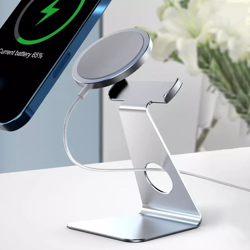 WiWU ZM303 Aluminum Alloy Desktop Stand Magnetic Charger Stand Mobile Phone Holder Cradle