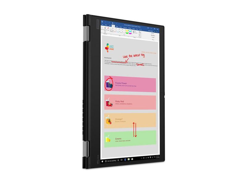 Lenovo ThinkPad X13 Yoga Gen 1 Intel® Core™ i7 i7-10510U Hybrid (2-in-1) 33.8 cm (13.3") Touchscreen Full HD 16 GB DDR4-SDRAM 512 GB SSD Wi-Fi 6 (802.11ax) Windows 10 Pro Black