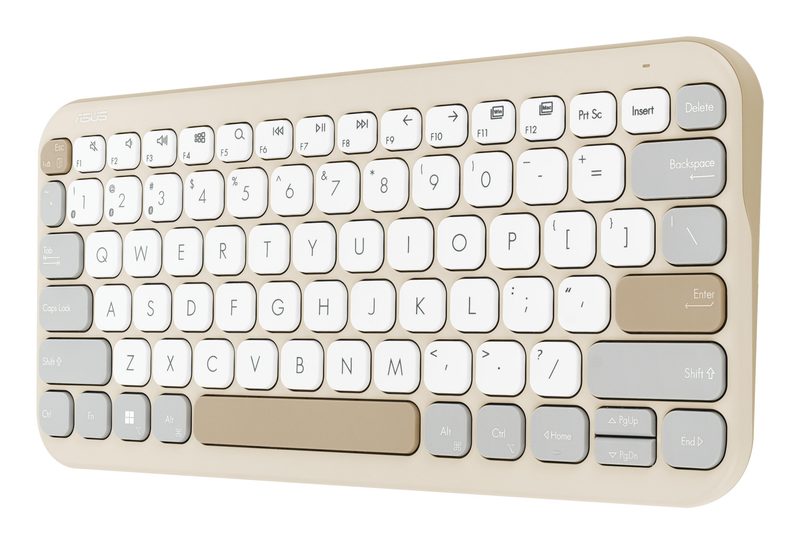 ASUS Marshmallow KW100 keyboard Home Bluetooth Beige, Grey, White