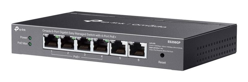 TP-Link Omada ES206GP network switch Managed Gigabit Ethernet (10/100/1000) Power over Ethernet (PoE) Black