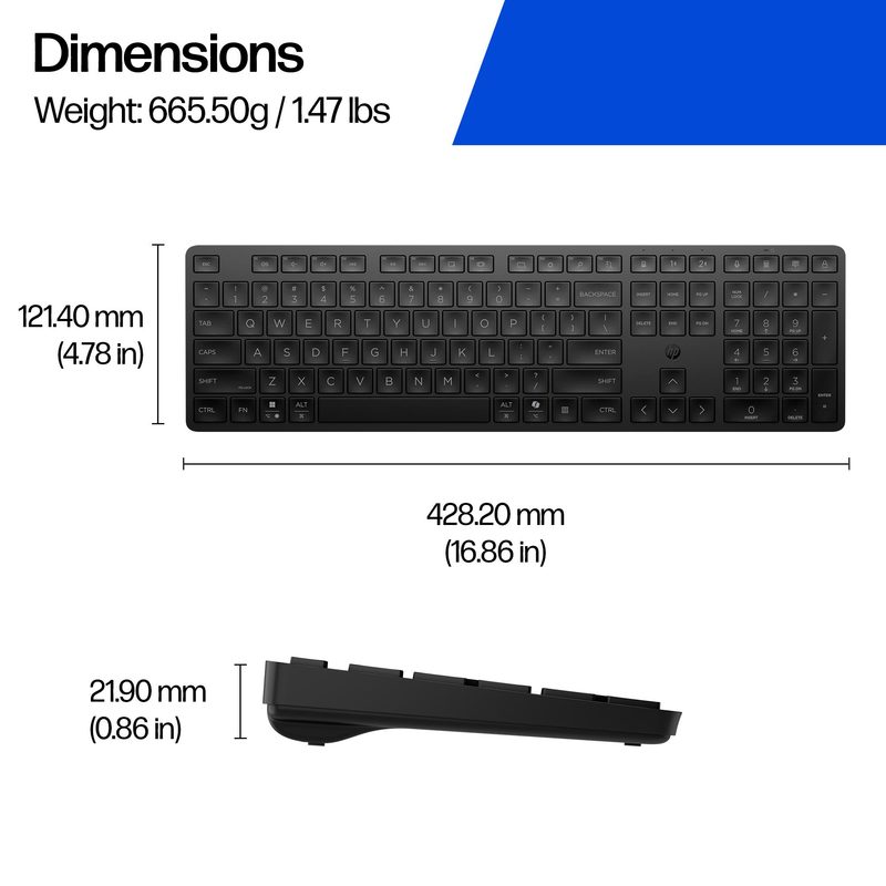 HP 490K Multi-Device Dual-Mode Keyboard