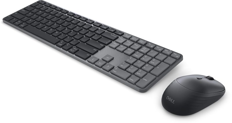 DELL Pro 7 Slim KM726 keyboard Mouse included Home/Office RF Wireless + Bluetooth QWERTZ German Black
