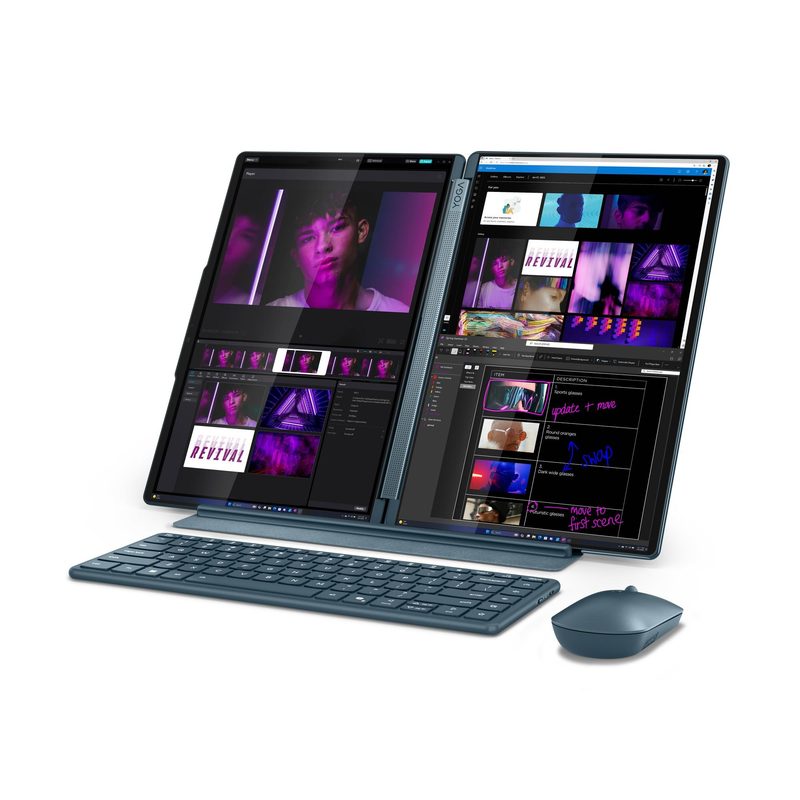 Lenovo Yoga Book 9 14IAH10 Intel Core Ultra 7 255H Hybrid (2-in-1) 35.6 cm (14") Touchscreen 2.8K 32 GB LPDDR5x-SDRAM 1 TB SSD Wi-Fi 7 (802.11be) Windows 11 Home Teal Italian