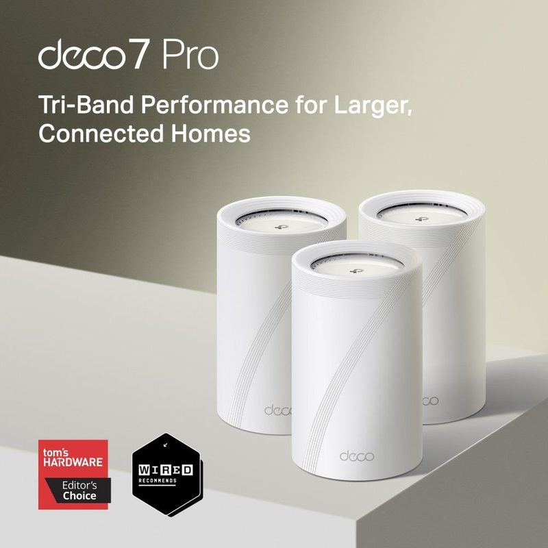 TP-Link Deco BE68 (2 pack) BE14000 Tri-Band Whole Home Mesh WiFi 7 System
