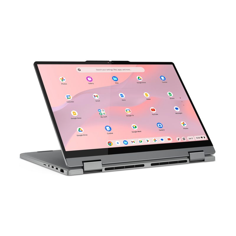 Lenovo Chrome 2in1 14IRU10 Intel Core 5 120U Chromebook 35.6 cm (14") Touchscreen WUXGA 8 GB LPDDR5-SDRAM 128 GB UFS Wi-Fi 6E (802.11ax) ChromeOS Grey English