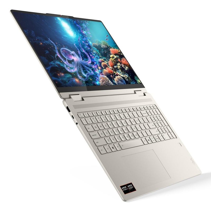 Lenovo Yoga 7 2-in-1 16AKP10 Copilot+ PC AMD Ryzen™ AI 7 350 Hybrid (2-in-1) 40.6 cm (16") Touchscreen WUXGA 16 GB LPDDR5x-SDRAM 1 TB SSD Wi-Fi 7 (802.11be) Windows 11 Home English