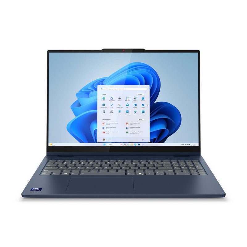 Lenovo IdeaPad 5 2-in-1 16IAL10 Intel Core Ultra 7 255U Hybrid (2-in-1) 40.6 cm (16") Touchscreen WUXGA 32 GB LPDDR5x-SDRAM 1 TB SSD Wi-Fi 6 (802.11ax) Windows 11 Home Blue English
