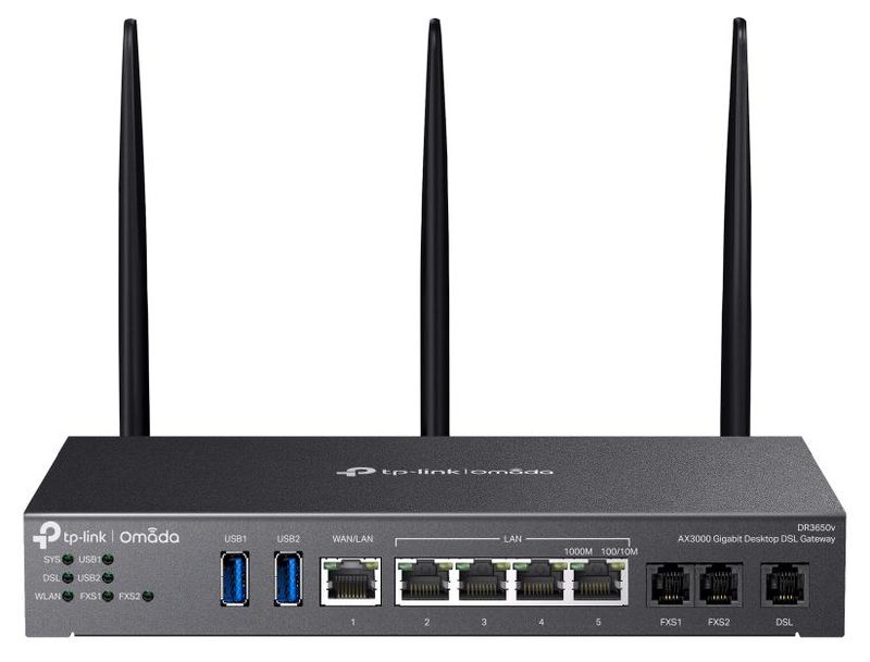 TP-Link Omada DR3220v-4G wireless router Gigabit Ethernet Dual-band (2.4 GHz / 5 GHz) Black