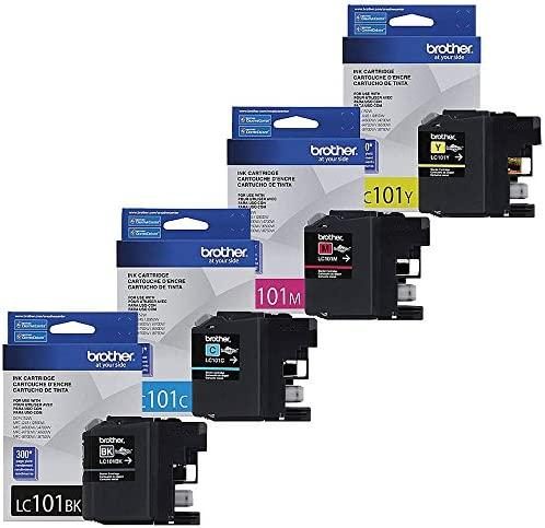 Brother LC-101 Ink Cartridge (Black,Cyan,Magenta,Yellow 4- Pack) Set