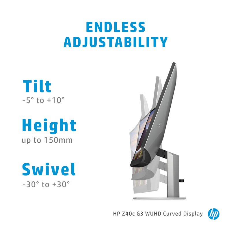 HP Z40c G3 WUHD Curved Display computer monitor 100.8 cm (39.7") 5120 x 2160 pixels 5K Ultra HD LED Black, Silver