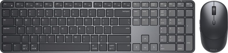 DELL Pro 7 Slim KM726 keyboard Mouse included Home/Office RF Wireless + Bluetooth QWERTZ German Black