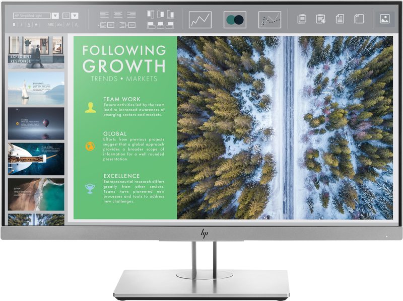 HP EliteDisplay E243 computer monitor 60.5 cm (23.8") 1920 x 1080 pixels Full HD LED Black, Silver