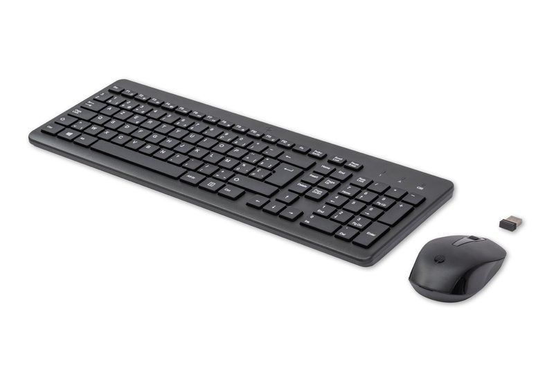 HP 330 Wireless Mouse and Combination keyboard Mouse included Universal RF Wireless AZERTY Belgian Black