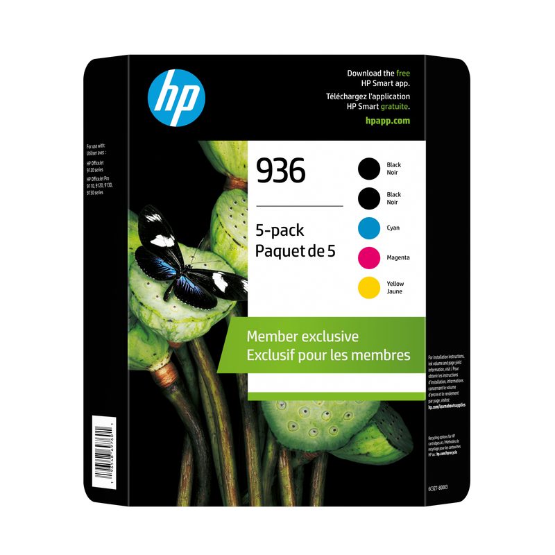 HP 923 CMYK Original Ink Cartridge Club 5-Pack