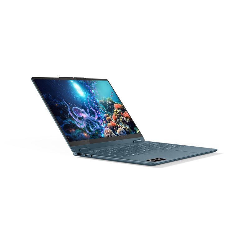 Lenovo Yoga 7 2-in-1 14AKP10 Copilot+ PC AMD Ryzen™ AI 7 350 Hybrid (2-in-1) 35.6 cm (14") Touchscreen 2.8K 32 GB LPDDR5x-SDRAM 1 TB SSD Wi-Fi 7 (802.11be) Windows 11 Home Teal Italian
