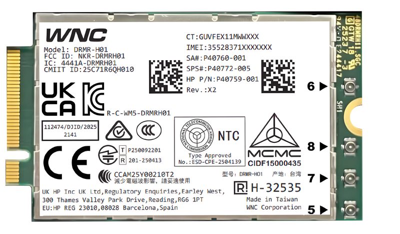 HP 5G WWAN interface cards/adapter