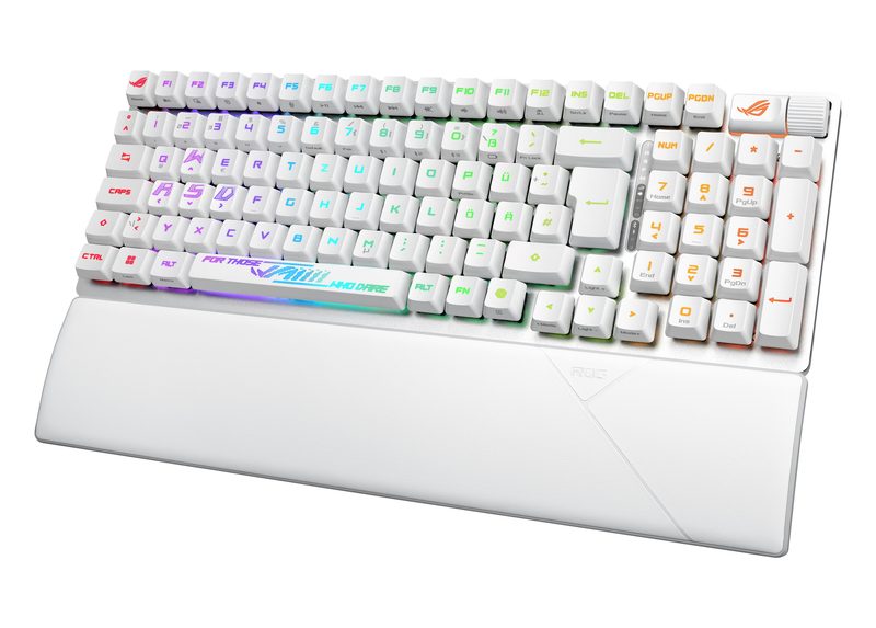 ASUS ROG Strix Scope II 96 RX Wireless keyboard Gaming USB + RF Wireless + Bluetooth White