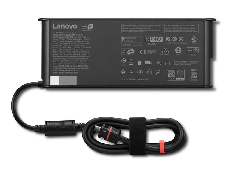Lenovo 4X21U95390 power adapter/inverter Indoor 265 W Black
