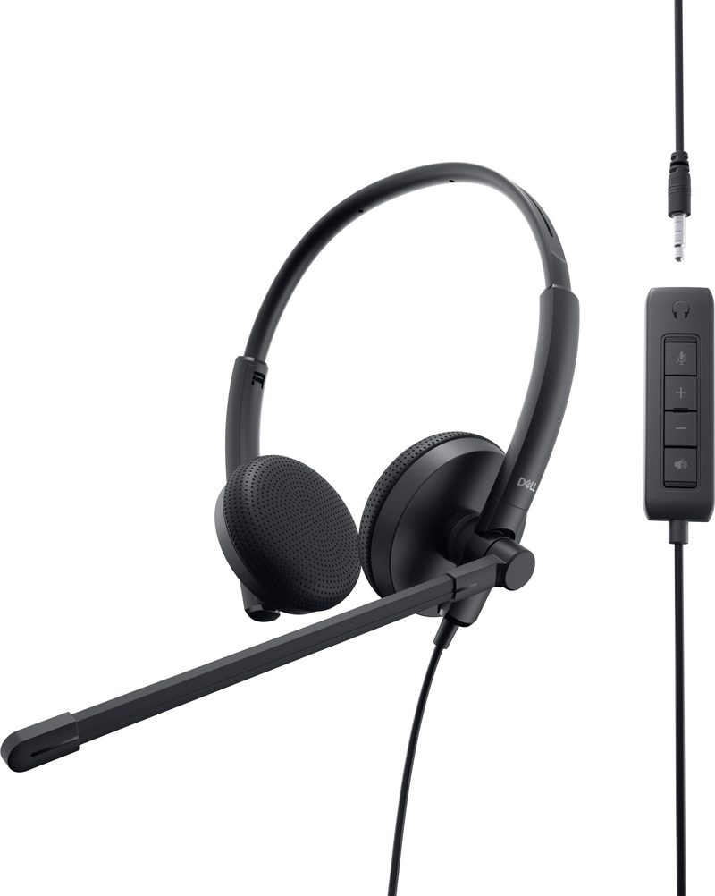 DELL WH1022 Headset Wired Head-band Calls/Music USB Type-A Black