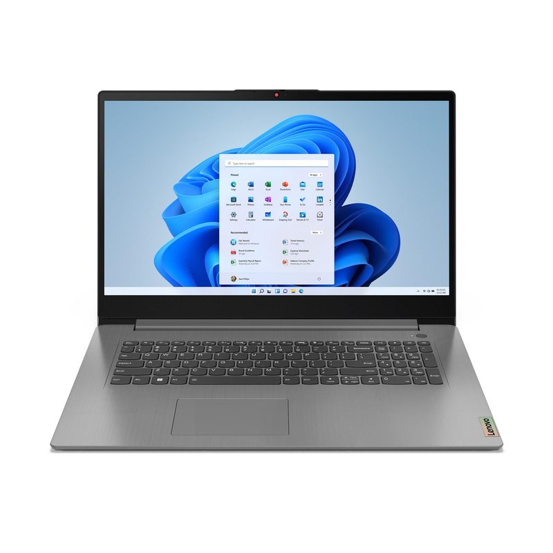 Lenovo IdeaPad 3 17IAU7 Intel® Pentium® Gold 8505 Laptop 43.9 cm (17.3") HD+ 4 GB DDR4-SDRAM 128 GB SSD Wi-Fi 6 (802.11ax) Windows 11 Home in S mode Grey French
