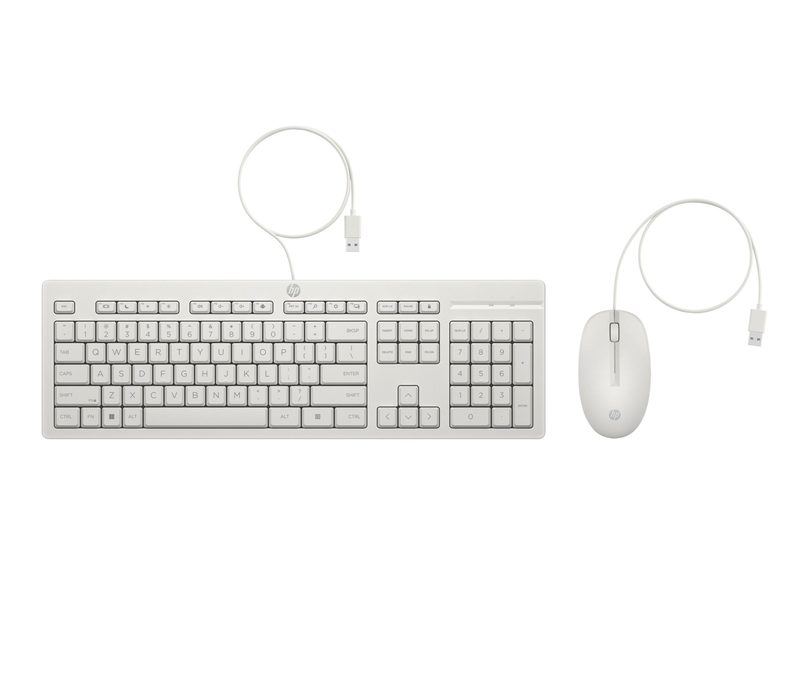 HP 225 Wired Mouse and Keyboard Combo White