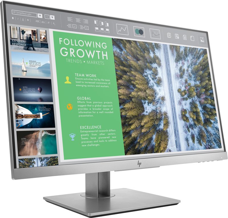 HP EliteDisplay E243 computer monitor 60.5 cm (23.8") 1920 x 1080 pixels Full HD LED Black, Silver