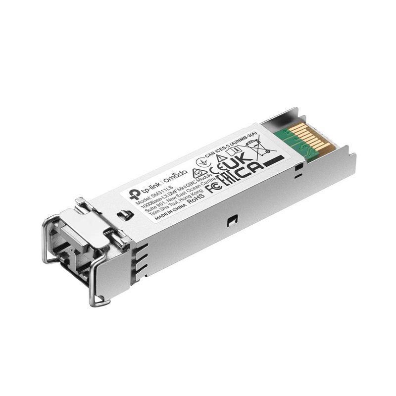 TP-Link Omada Gigabit SFP Module, Single-mode, MiniGBIC, LC Interface, Up to 10km Distance