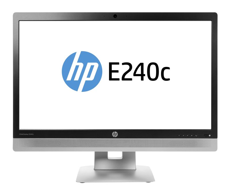 HP EliteDisplay E240c computer monitor 60.5 cm (23.8") 1920 x 1080 pixels Full HD LED Black, Silver