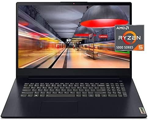 Lenovo IdeaPad Laptop (2022 Newest Model), 17.3″ HD+ Display, AMD Ryzen 5 5500U Processor (Beats i7-11375H), 20GB RAM, 1TB PCIe SSD, AMD Radeon 7 Graphics, Webcam, Fingerprint Reader, Windows 11