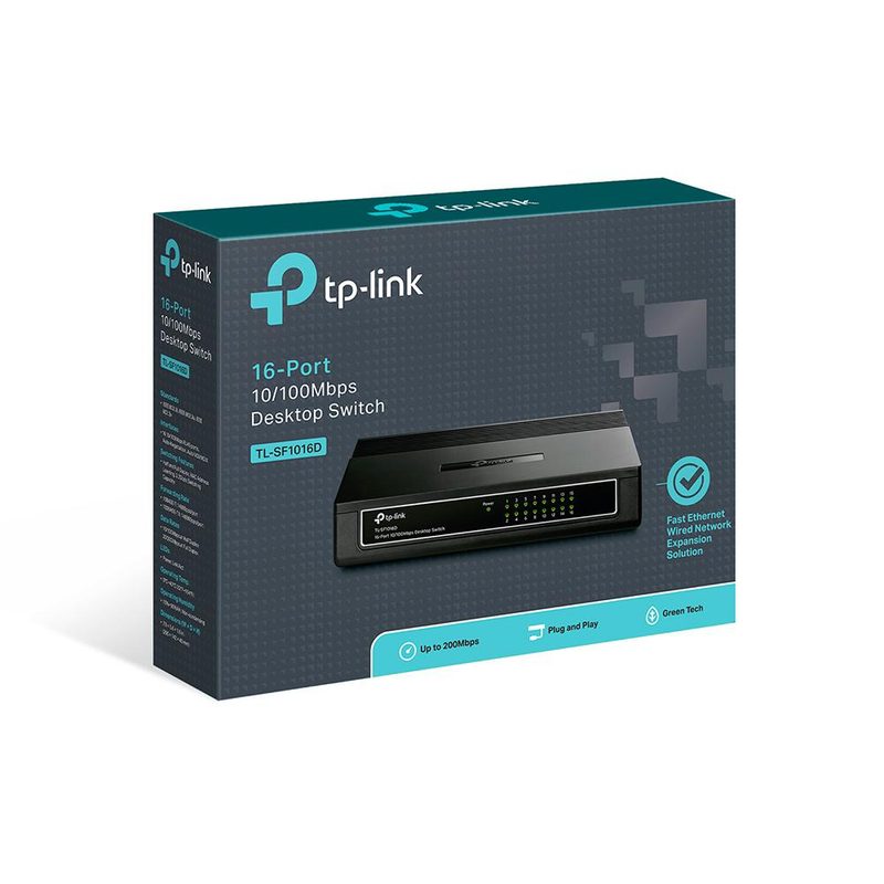 TP-Link TL-SF1016D Fast Ethernet (10/100) Black