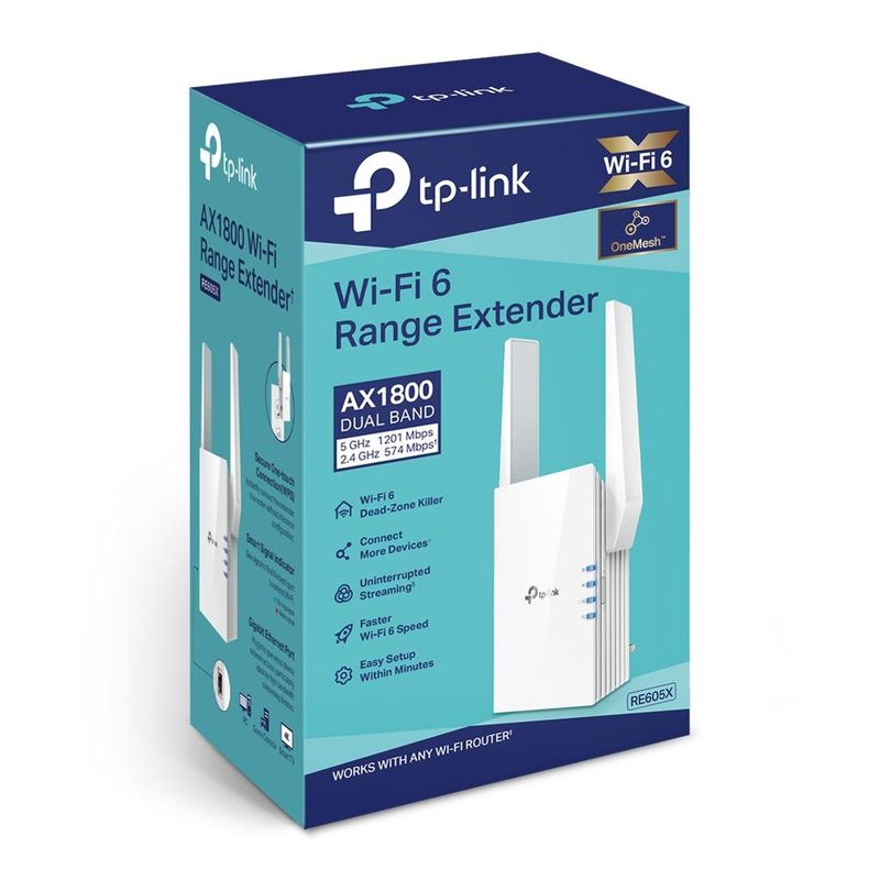 TP-Link RE605X(EU) network extender Network repeater White 10, 100, 1000 Mbit/s