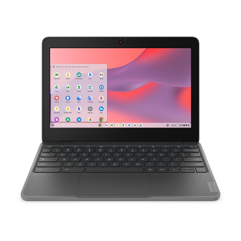 Lenovo 100e Chromebook Gen 4 MediaTek Kompanio 528 29.5 cm (11.6") HD 8 GB LPDDR4x-SDRAM 64 GB eMMC Wi-Fi 6 (802.11ax) ChromeOS Grey French