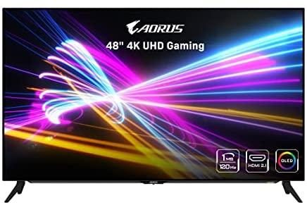 AORUS FO48U 48″ 4K OLED Gaming Monitor, 3840×2160 Display, 120 Hz Refresh Rate, 1ms Response Time (GTG), 1x Display Port 1.4, 2X HDMI 2.1, 2X USB 3.0, with USB Type-C, Space Audio