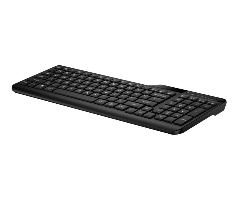 HP 475 Dual-Mode WL KBD EMEA-INTL English Loc-Euro plug keyboard Home/Office RF Wireless + Bluetooth Black