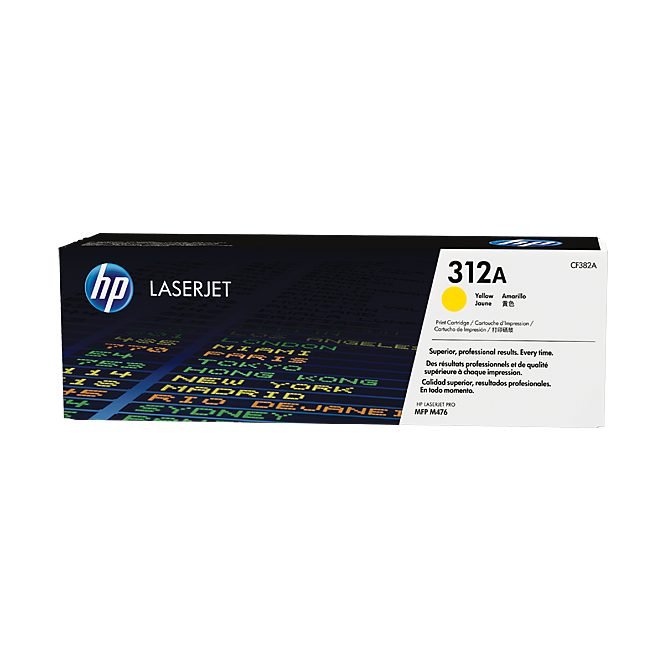 HP 312A Yellow Original LaserJet Toner Cartridge (CF382A)
