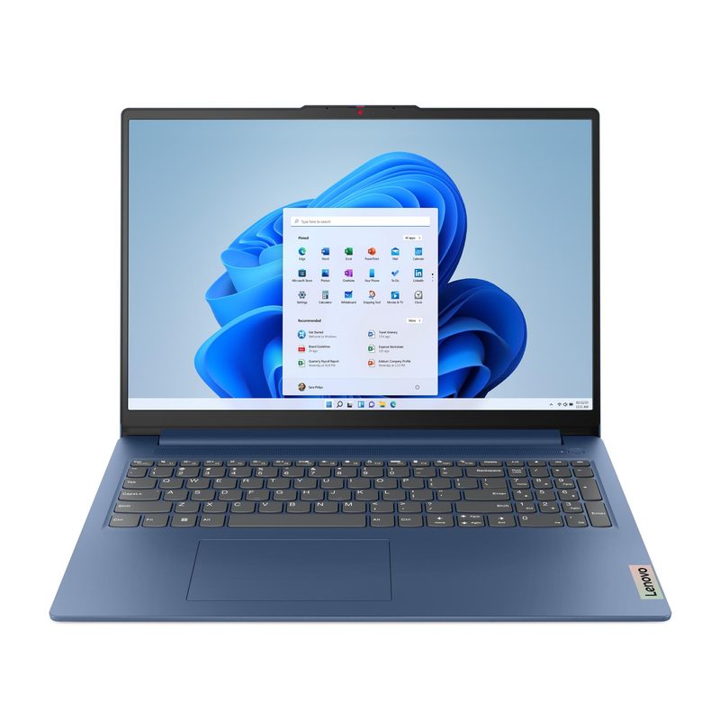 Lenovo IdeaPad Slim 3 16ABR8 AMD Ryzen™ 5 7430U Laptop 40.6 cm (16") WUXGA 16 GB DDR4-SDRAM 512 GB SSD Wi-Fi 6 (802.11ax) Windows 11 Home Blue German